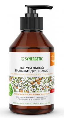 Купить синергетик (synergetic) бальзам для волос натуральный питание и восстановление, 250мл в Арзамасе