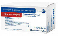 Купить артикаин с адреналином форте, раствор для инъекций 40мг/мл+0,01мг/мл картридж 1,8мл 50шт в Арзамасе