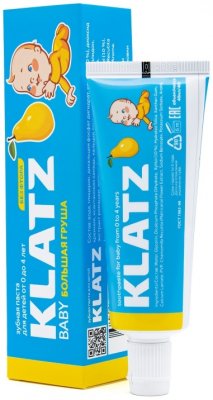 Купить klatz (клатц) зубная паста для детей 0-4лет большая груша без фтора, 40мл в Арзамасе
