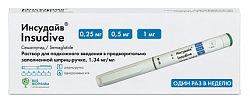 Купить инсудайв, раствор для подкожного введения 0.25/0.5/1 мг/доза шприц-ручка 3мл 1шт+игла 6шт в Арзамасе