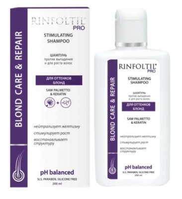 Купить rinfoltil (ринфолтил) про шампунь против выпадения и для роста волос для нейтрализации желтизны, 200мл в Арзамасе