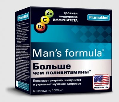 Купить man's formula (мен-с формула) больше чем поливитамины, капсулы, 60 шт бад в Арзамасе