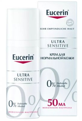 Купить eucerin ultrasensitive (эуцерин) крем для лица для чувствительной, нормальной и комбинированной кожи успокаивающий 50 мл в Арзамасе