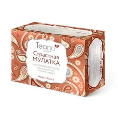 Купить тиана (teana) мыло для сухой кожи лица и тела с маслом карите страстная мулатка, 100г в Арзамасе