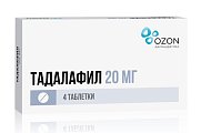 Купить тадалафил, таблетки, покрытые пленочной оболочкой 20мг, 4 шт в Арзамасе