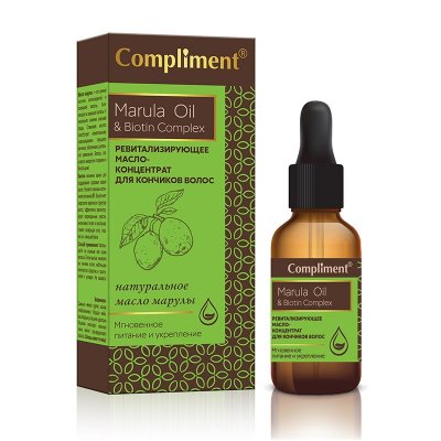 Купить compliment marula oil & biotin complex (комплимент)масло-концентрат для волос ревитализирующее, 25мл в Арзамасе