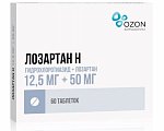 Купить лозартан-н, таблетки, покрытые пленочной оболочкой 12,5мг+50мг, 60 шт в Арзамасе