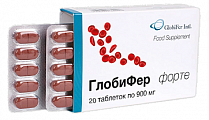 Купить глобифер форте, таблетки массой 900мг, 20 шт бад в Арзамасе