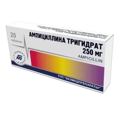 Купить ампициллина тригидрат, таблетки 250мг, 20 шт в Арзамасе
