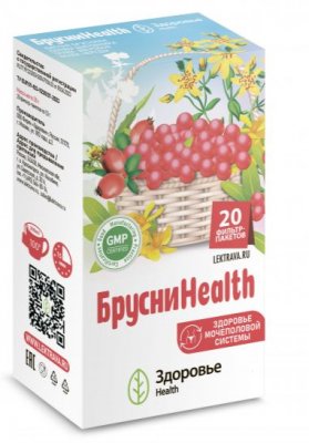 Купить брусниhealth - травяной сбор для здоровья мочеполовой системы фильтр-пакеты 1,5г 20шт. бад в Арзамасе