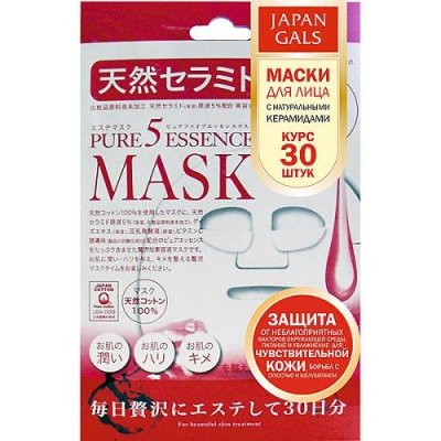 Купить japan gals (джапан галс) маска керамиды pure5 essential, 30 шт в Арзамасе