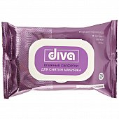 Купить diva (дива) салфетки влажные для снятия макияжа с мицеллярной водой и экстрактом цветов розы, 25 шт в Арзамасе
