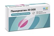 Купить панкреатин 20000, таблетки кишечнорастворимые, покрытые пленочной оболочкой 20000ед, 20 шт в Арзамасе