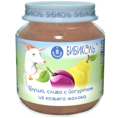 Купить бибиколь пюре груша/слива/йогурт 125г в Арзамасе