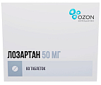 Купить лозартан, таблетки, покрытые пленочной оболочкой 50мг, 60 шт в Арзамасе