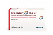 Купить глюкофаж лонг, таблетки с пролонгированным высвобождением 750мг, 30 шт в Арзамасе