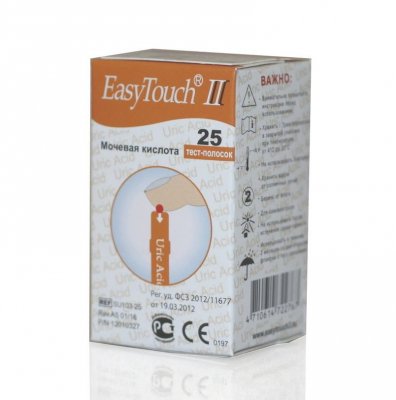 Купить тест-полоски easytouch (изи тач) мочевая кислота, 25 шт в Арзамасе
