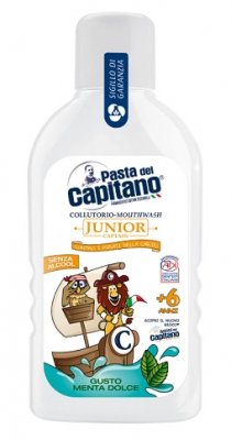 Купить pasta del сapitano junior (паста дель капитано) ополаскиватель для полости рта детский мягкая мята 6+, 400мл в Арзамасе