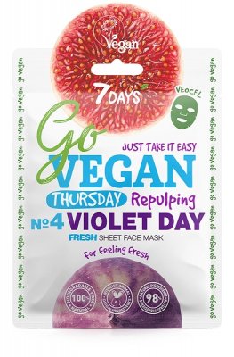 Купить 7 days go vegan маска для лица для тканевая для тех, кто любит посвежее, 25 г в Арзамасе