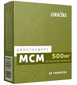Купить lekolike (леколайк) биостандарт мсм (метилсульфонилметан), таблетки массой 600 мг 60 шт. бад в Арзамасе