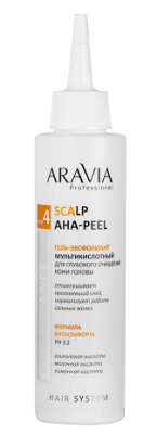 Купить aravia (аравиа) гель-эксфолиант для глубокого очищения кожи головы мультикислотный scalp aha-peel, 150мл в Арзамасе