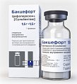 Купить бакцефорт, порошок для приготовления раствора для внутривенного и внутримышечного введения 1,5г+1,5г, флакон в Арзамасе