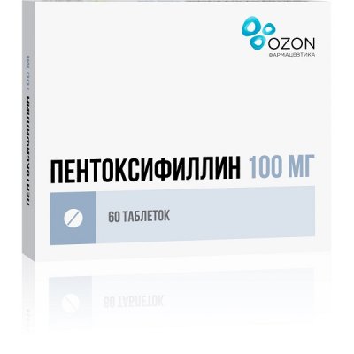 Купить пентоксифиллин, таблетки кишечнорастворимые, покрытые пленочной оболочкой 100мг, 60 шт в Арзамасе