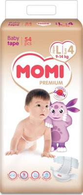 Купить momi premium (моми) подгузники детские, размер l 9-14кг, 54 шт в Арзамасе