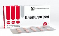 Купить клопидогрел, таблетки, покрытые пленочной оболочкой 75мг, 28 шт в Арзамасе