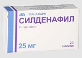 Купить силденафил, таблетки, покрытые пленочной оболочкой 25мг, 20 шт в Арзамасе