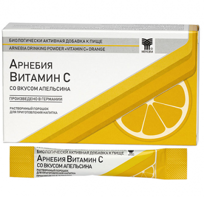 Купить арнебия витамин с порошок для приема внутрь со вкусом апельсина пакет 5г, 10 шт бад в Арзамасе