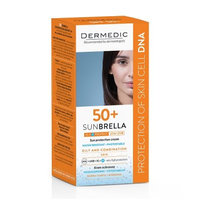 Купить dermedic sunbrella (дермедик) солнцезащитный крем для жирной и комбинированной кожи spf50+, 50г в Арзамасе