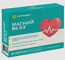 Купить магний в6 д3 летофарм, капсулы массой 600мг 30шт. + капсулы массой 370мг 30 шт. бад в Арзамасе