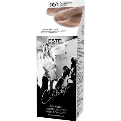 Купить estel (эстель) краска-уход для волос celebrity тон 10/1 серебяный блондин в Арзамасе