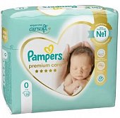 Купить pampers premium care (памперс) подгузники 0 для новорожденных 1-3кг, 22шт в Арзамасе