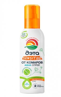 Купить дэта aqua спрей от комаров для чувствительной кожи для взрослых и детей с 9 месяцев, 100мл в Арзамасе