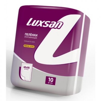 Купить luxsan (люксан) пеленки впитывающие премиум экстра 60х90см, 10 шт в Арзамасе