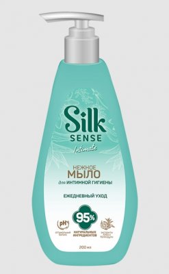 Купить silk sense (силк сенс) мыло нежное для интимной гигиены с экстрактом алоэ и календулы, 190 мл в Арзамасе