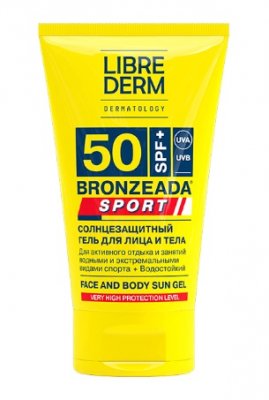 Купить librederm bronzeada sport (либридерм) гель солнцезащитный для лица и тела, 50мл spf150 в Арзамасе