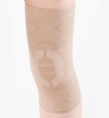 Купить бандаж на коленный сустав бежевый фиксация с силиконом habic, обхват 43-46см размер 7 в Арзамасе