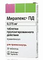 Купить мирапекс пд, таблетки пролонгированного действия 0,375мг, 10 шт в Арзамасе