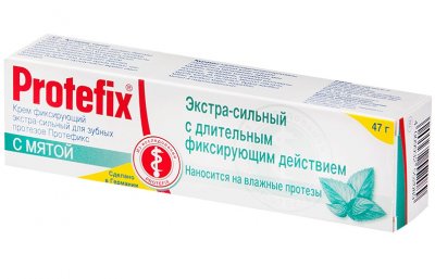 Купить протефикс (protefix) крем для фиксации зубных протезов мята 40мл в Арзамасе