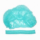 Купить шапочка-берет шарлотта нестерильная спанбонд плотность18/м2, длина 53см, бирюзовая 25 шт в Арзамасе