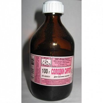 Солодка корни сироп, флакон 100мл Солодка корни сироп, флакон 100мл