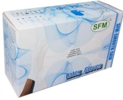 Купить перчатки смотровые sfm латексные нестерильные опудренные m n50 пар/натуральный в Арзамасе