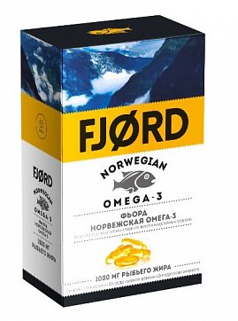 Фьорд (Fjord) норвежская Омега-3, капсулы 60 шт БАД