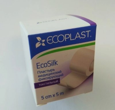 Купить ecoplast ecosilk медицинский фиксирующий текстильный 5см х 5м в Арзамасе