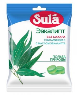 Купить зула (sula) леденцы для диабетиков эвкалипт, 60г в Арзамасе