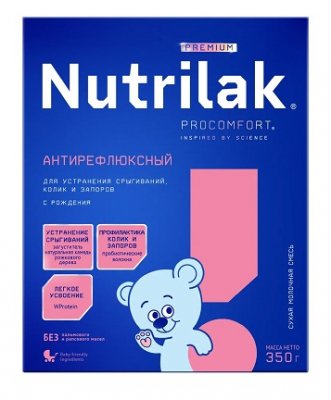 Купить нутрилак (nutrilak) премиум антирефлюксный молочная смесь с рождения, 350г в Арзамасе
