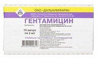 Купить гентамицин, раствор для внутривенного и внутримышечного введения 40мг/мл, ампулы 2мл, 10 шт в Арзамасе